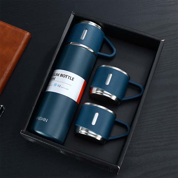 Double Layer Vacuum Flax Travel Water Bottle 500 ml