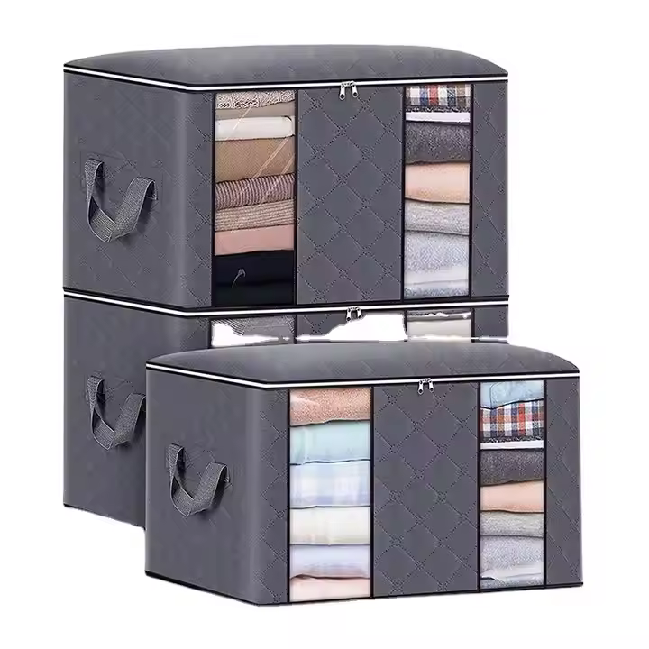 Foldable Square Storage Box Moisture-Proof Dust-Proof Quilt Clothing Organizer