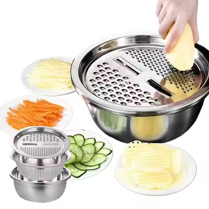 3pcs Metal Kitchen Tools Stainless Steel Fruit & Vegetable Cutter