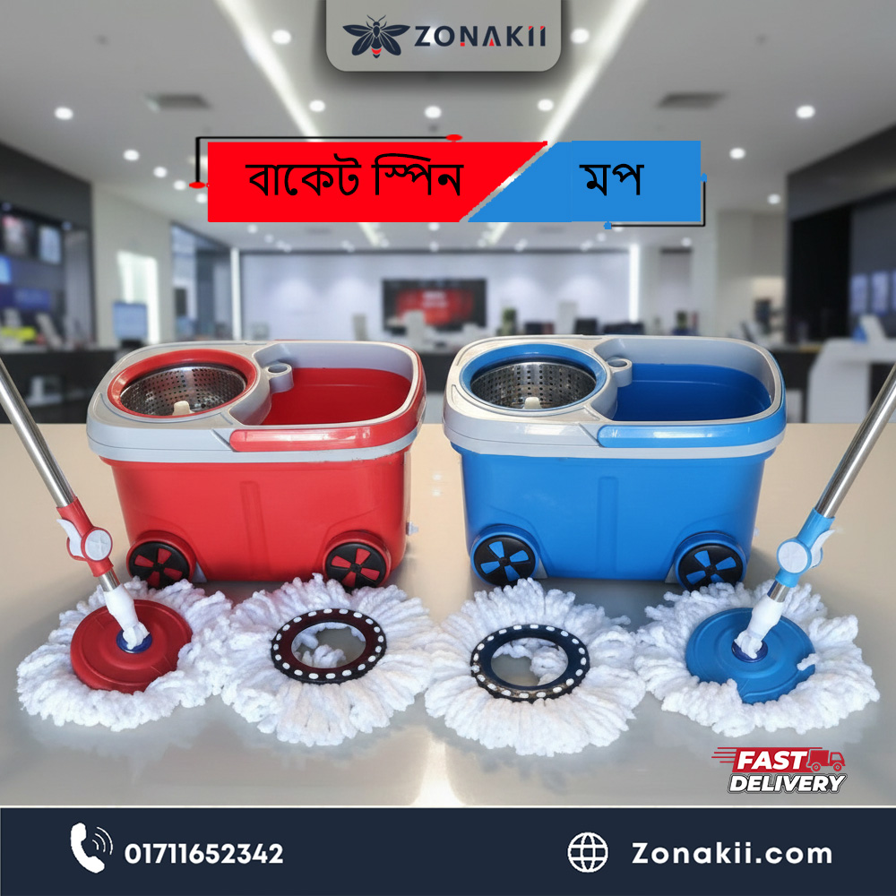 Bucket spin mop 8 wheel